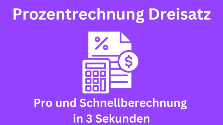 Berechnungsregel von drei