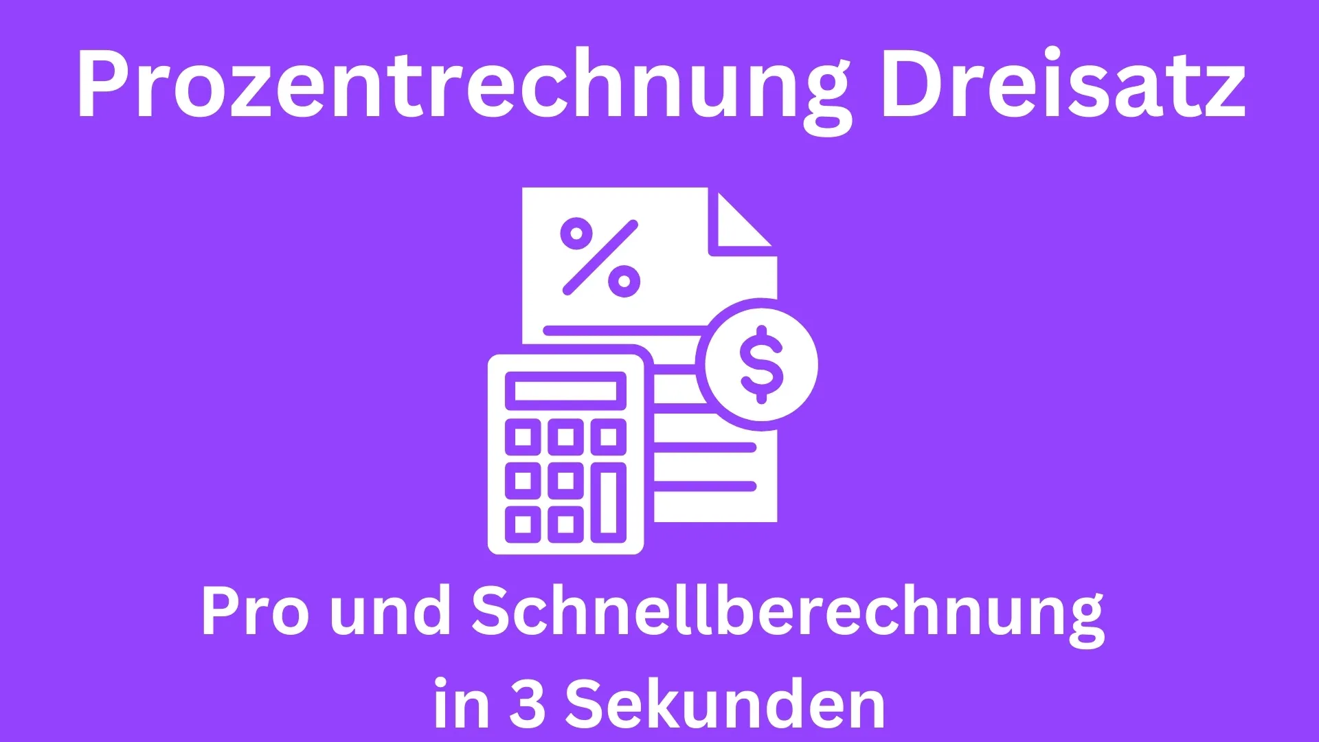 Prozentberechnungsregel der Drei | Einfache Berechnungen 1 Berechnungsregel von drei